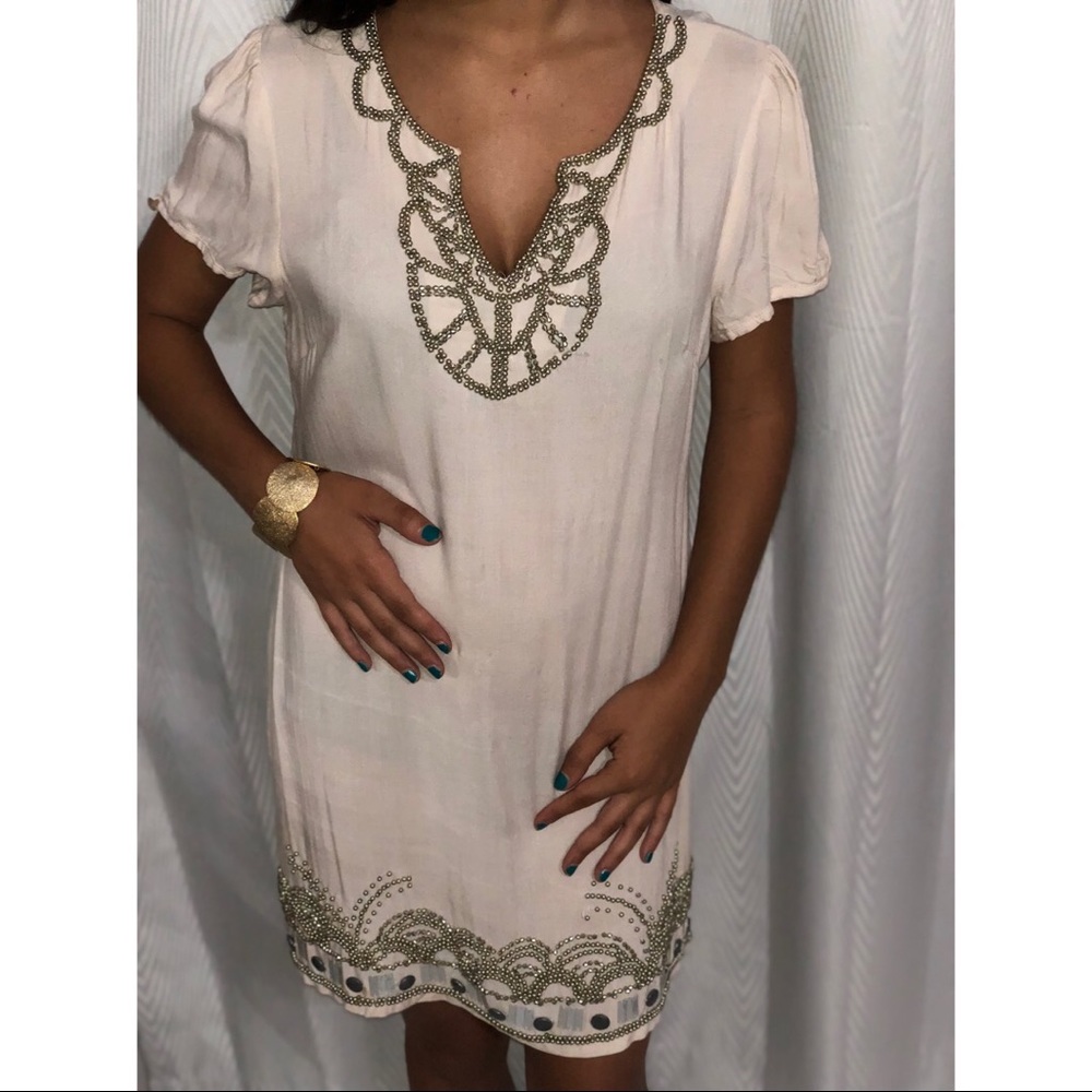 Striking Beaded Mini Dress